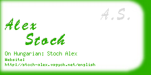alex stoch business card